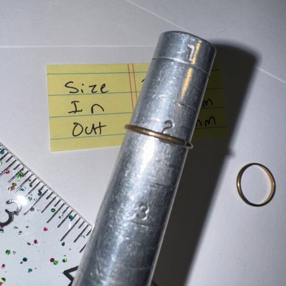 **Host Pick** 1.33mm Gold Filled Plain Band Ring, Size 2 ** Host Pick** - Picture 10 of 12